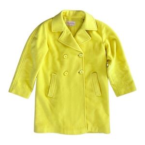 Vintage Byblos Italian lemon yellow wool coat